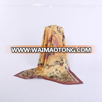 Best Sales Smooth Colorful Natural Silk Printed Shawl