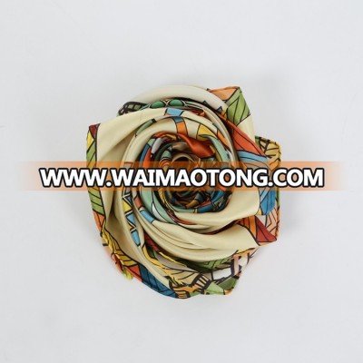 Rich Vibrant Colors Luxurious 100% Silk Printed Chiffon Scarves