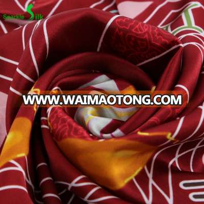 Hottest Cheap Washable Comfortable Silk Satin Scarf Printing