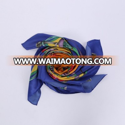 Promotional Multi-purpose Multicolor Customed Printed Silk Scarf